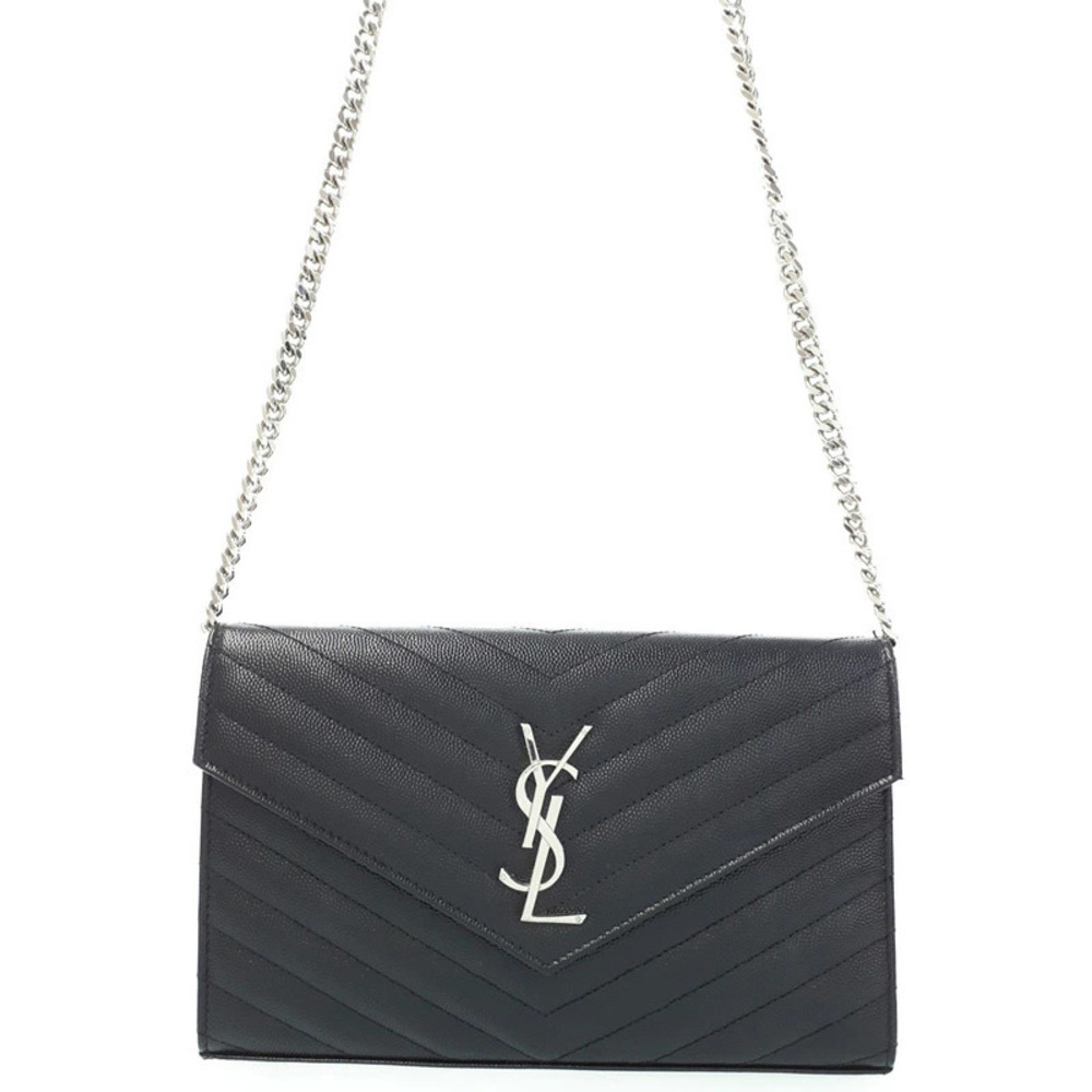 SAINT LAURENT Paris Monogram Chain Wallet